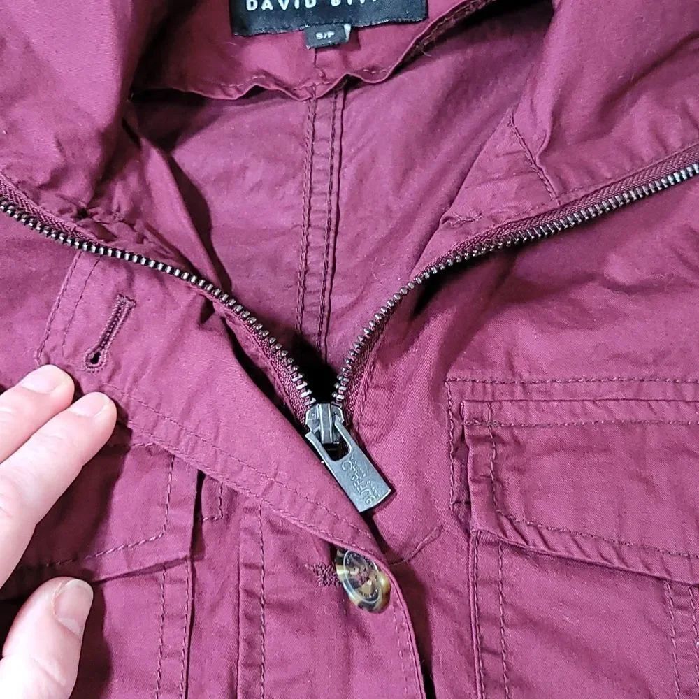 🔹️Buffalo David Bitton Raspberry Lightweight Zipper Utility Jacket Small - Picture 7 of 12